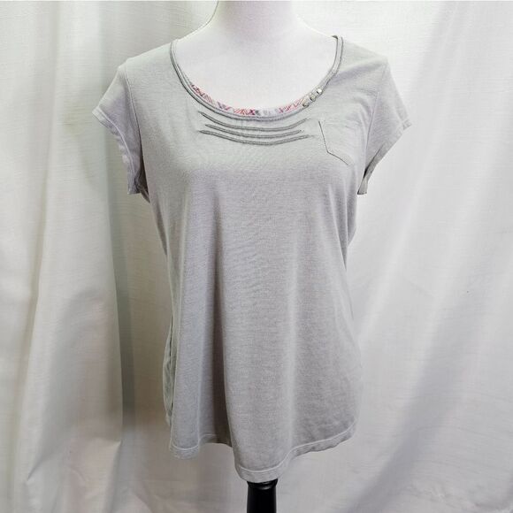REI Gray Cap Sleeve Tee Size Large - Picture 1 of 6